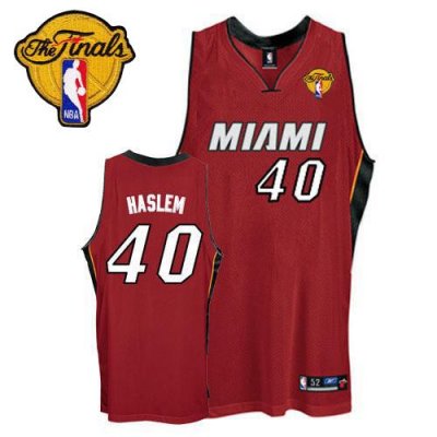 Jerseys Factory Cheap Heat #40 Udonis Haslem Red Finals Patch St