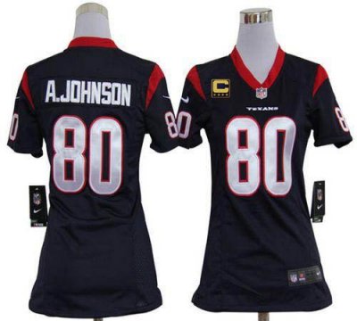 Jerseys Factory Cheap Nike Texans #80 Andre Johnson Navy Blue Te