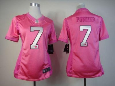 Jerseys Factory Cheap Nike Vikings #7 Christian Ponder Pink Wome
