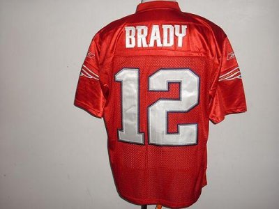 Jerseys Factory Cheap Patriots #12 Tom Brady Red QB Practice Sti
