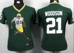 Jerseys Factory Cheap Nike Packers #21 Charles Woodson Green Tea