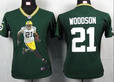 Jerseys Factory Cheap Nike Packers #21 Charles Woodson Green Tea