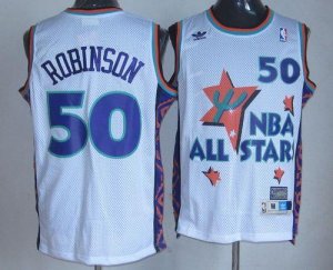 Jerseys Factory Cheap Spurs #50 David Robinson White 1995 All St