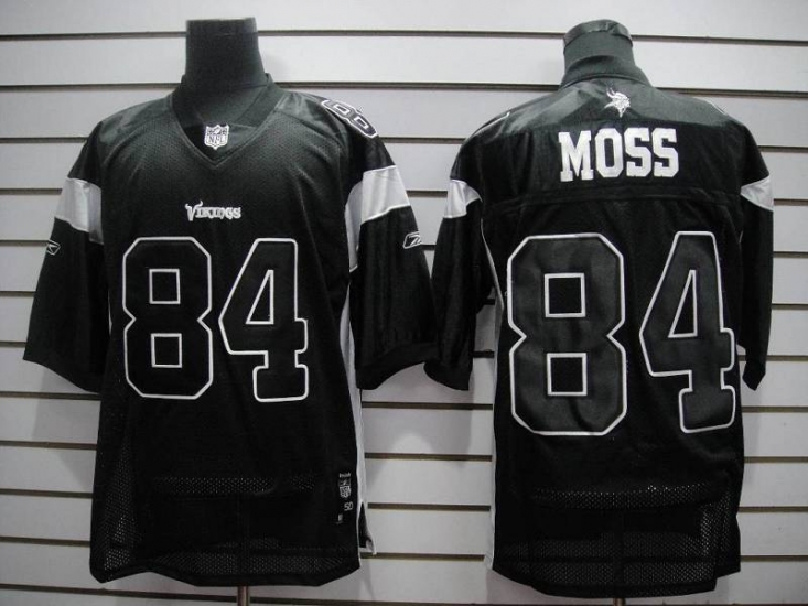 Jerseys Factory Cheap Vikings #84 Randy Moss Black Stitched NFL - Click Image to Close