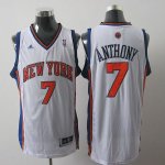 Jerseys Factory Cheap Knicks #7 Carmelo Anthony White Embroidere
