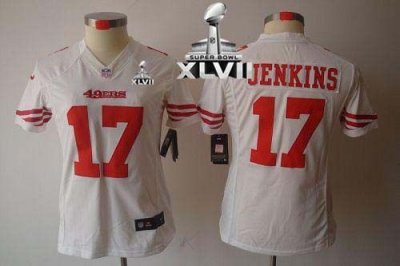 Jerseys Factory Cheap Nike 49ers #17 A.J. Jenkins White Super Bo