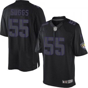 Jerseys Factory Cheap Nike Ravens #55 Terrell Suggs Black Men's