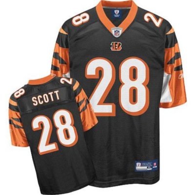 Jerseys Factory Cheap Bengals #28 Scott Bernard Black Stitched N