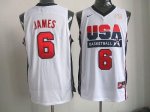 Jerseys Factory Cheap Nike Team USA #6 LeBron James White 2012 U