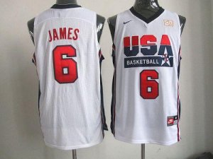 Jerseys Factory Cheap Nike Team USA #6 LeBron James White 2012 U