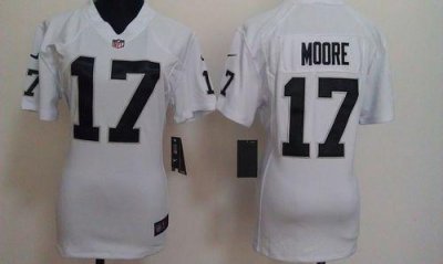 Jerseys Factory Cheap Nike Raiders #17 Denarius Moore White Wome