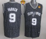 Jerseys Factory Cheap Spurs #9 Tony Parker Black Crazy Light Fin