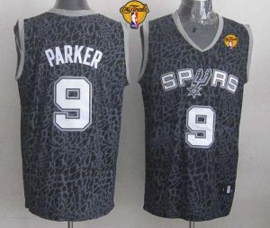 Jerseys Factory Cheap Spurs #9 Tony Parker Black Crazy Light Fin