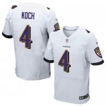 Jerseys Factory Cheap Nike Ravens #4 Sam Koch White Men's Stitch