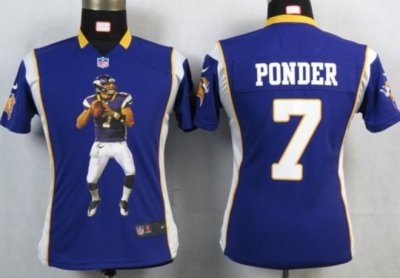 Jerseys Factory Cheap Nike Vikings #7 Christian Ponder Purple Te
