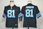 Jerseys Factory Cheap Nike Lions #81 Calvin Johnson Black Altern