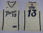 Jerseys Factory Cheap Pacers #13 Paul George Cream 2015-2016 Chr