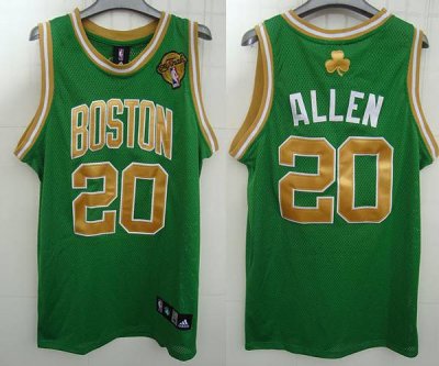 Jerseys Factory Cheap Celtics #20 Ray Allen Stitched Green Gold