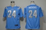 Jerseys Factory Cheap Nike Chargers #24 Ryan Mathews Electric Bl
