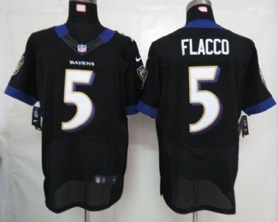 Jerseys Factory Cheap Nike Ravens #5 Joe Flacco Black Alternate