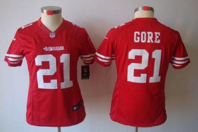 Jerseys Factory Cheap Nike 49ers #21 Frank Gore Red Team Color W