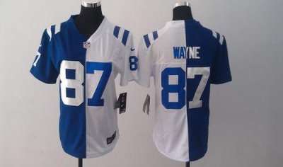 Jerseys Factory Cheap Nike Colts #87 Reggie Wayne Royal Blue/Whi