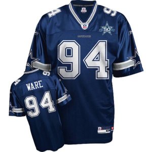 Jerseys Factory Cheap Cowboys #94 DeMarcus Ware Blue Team 50TH A