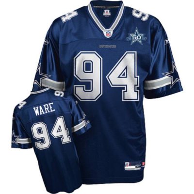 Jerseys Factory Cheap Cowboys #94 DeMarcus Ware Blue Team 50TH A