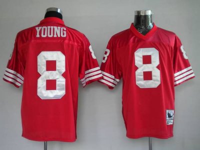 Jerseys Factory Cheap Mitchell and Ness 49ers #8 Steve Young Sti
