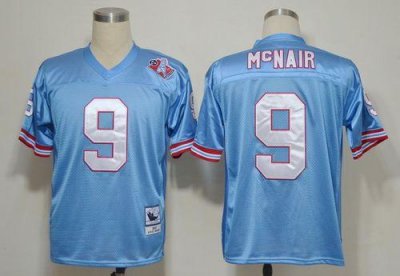 Jerseys Factory Cheap Mitchell And Ness Oilers #9 Steve McNair B