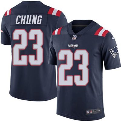 Jerseys Factory Cheap Nike Patriots #23 Patrick Chung Navy Blue