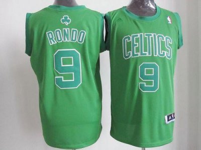 Jerseys Factory Cheap Celtics #9 Rajon Rondo Green Big Color Fas