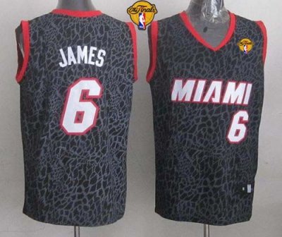 Jerseys Factory Cheap Heat #6 LeBron James Black Crazy Light Fin
