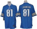 Jerseys Factory Cheap Nike Lions #81 Calvin Johnson Blue Team Co