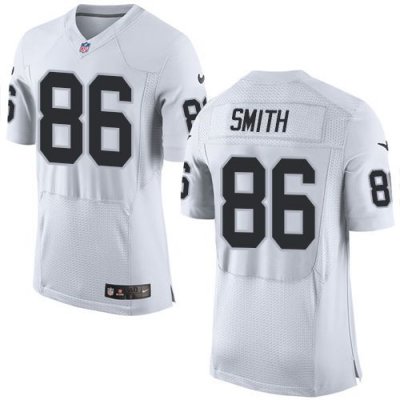 Jerseys Factory Cheap Nike Raiders #86 Lee Smith White Men's Sti
