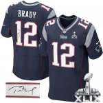Jerseys Factory Cheap Nike Patriots #12 Tom Brady Navy Blue Team