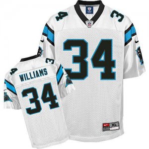 Jerseys Factory Cheap Nike Panthers #34 DeAngelo Williams White