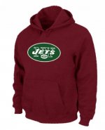 Jerseys Factory Cheap New York Jets Logo Pullover Hoodie Red