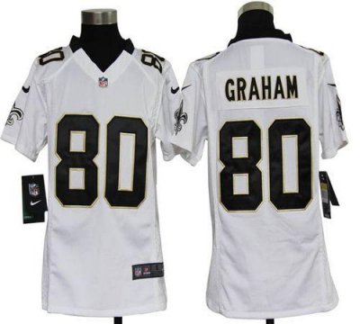 Jerseys Factory Cheap Nike Saints #80 Jimmy Graham White Youth E