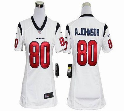 Jerseys Factory Cheap Nike Texans #80 Andre Johnson White Women'