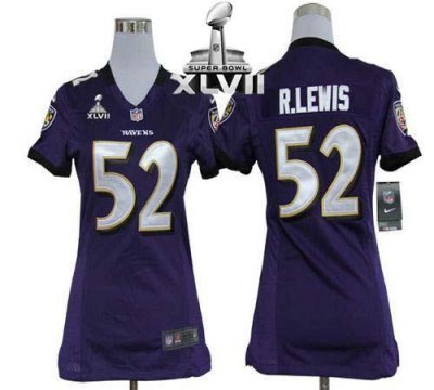 Jerseys Factory Cheap Nike Ravens #52 Ray Lewis Purple Team Colo