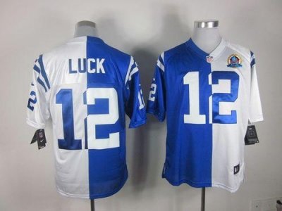 Jerseys Factory Cheap Nike Colts #12 Andrew Luck Royal Blue/Whit