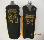 Jerseys Factory Cheap Lakers #24 Kobe Bryant Black With Black NO