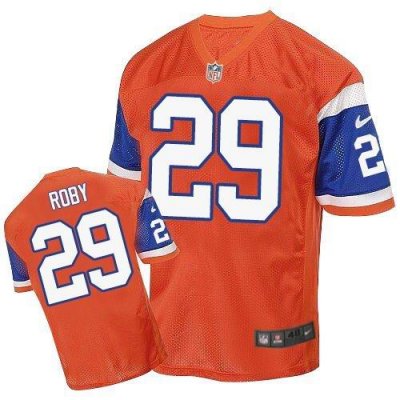 Jerseys Factory Cheap Nike Broncos #29 Bradley Roby Orange Throw