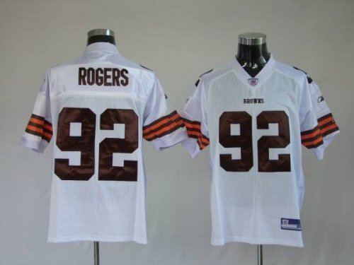 Jerseys Factory Cheap Browns #92 Shaun Rogers White Stitched NFL