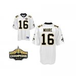 Jerseys Factory Cheap Saints #16 Lance Moore White Super Bowl XL