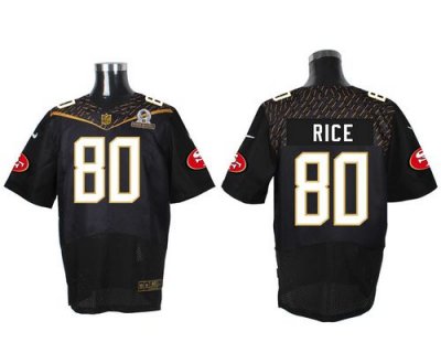 Jerseys Factory Cheap Nike 49ers #80 Jerry Rice Black 2016 Pro B