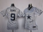 Jerseys Factory Cheap Nike Cowboys #9 Tony Romo Zebra Women's Em