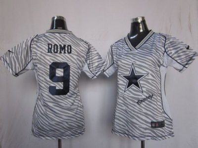 Jerseys Factory Cheap Nike Cowboys #9 Tony Romo Zebra Women's Em