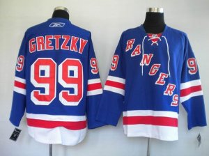 Jerseys Factory Cheap Rangers #99 Wayne Gretzky Embroidered Blue